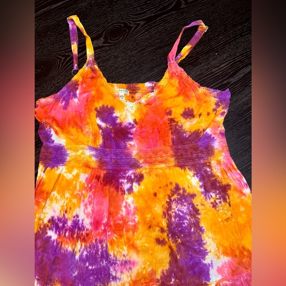 Earthbound Multi Color Maxi Dress Large - Picture 3 of 6